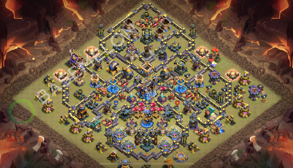 Town Hall Level 18 War Base Design 2025, Anti 2 Stars, Anti Air, Layout #2206