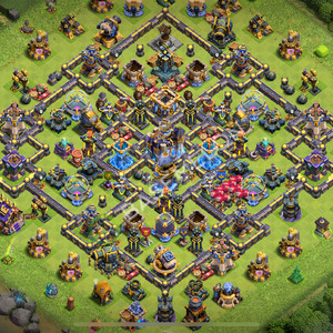 Town Hall Level 18 Trophy/Defense Base Design 2025, Anti 2 Stars, Hybrid, Layout #2212