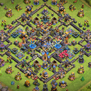 Town Hall Level 18 Trophy/Defense Base Design 2026, Anti 2 Stars, Hybrid, Layout #2212