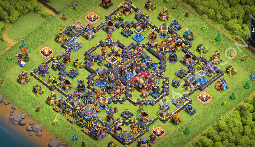 Aldea del Ayuntamiento Nivel 18 para Defensa, Anti 3 Estrellas, Híbrido Diseño 2026, #2214