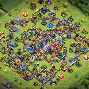 Town Hall Level 18 Trophy/Defense Base Design 2025, Anti 3 Stars, Hybrid, Layout #2214