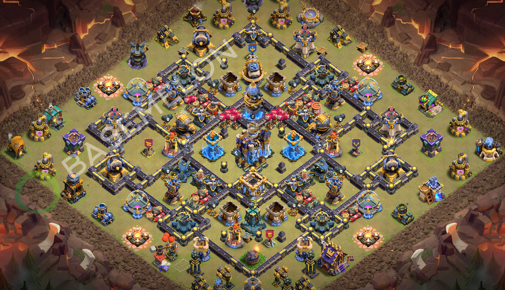 Aldea del Ayuntamiento Nivel 18 para Guerra, Anti 2 Estrellas, Liga Leyenda Diseño 2026, #2215