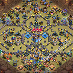 Town Hall Level 18 War Base Design 2025, Anti 3 Stars, Layout #2216