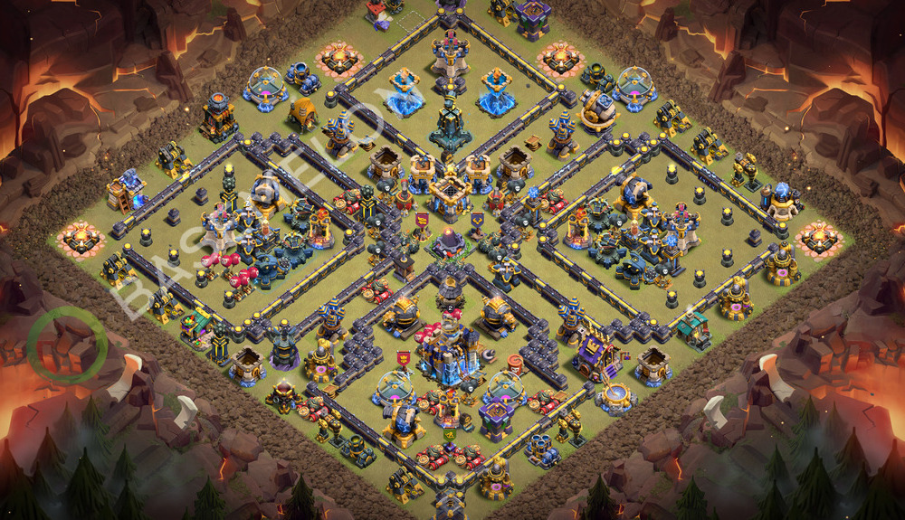 Aldea del Ayuntamiento Nivel 18 para Guerra, Anti 2 Estrellas Diseño 2026, #2217