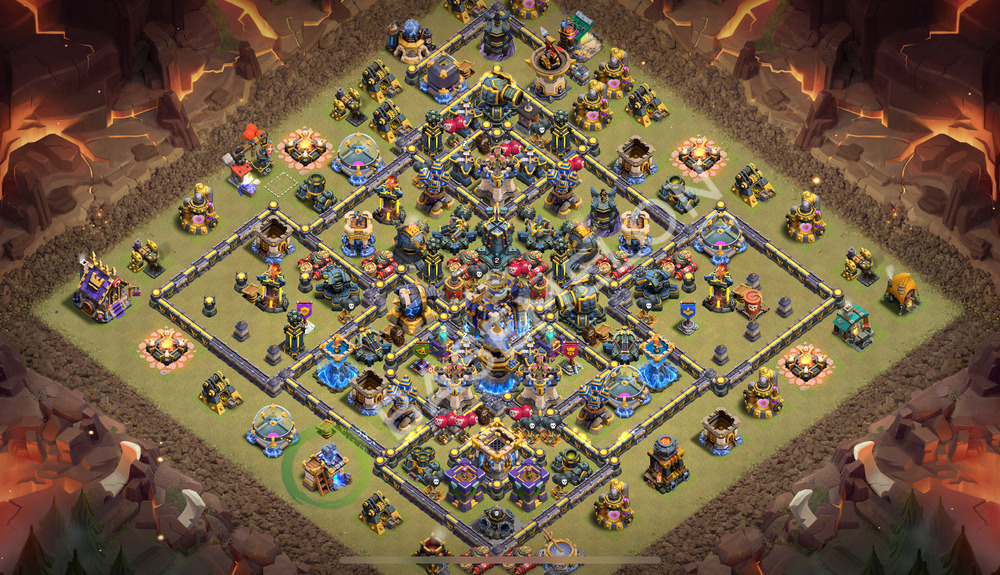 Town Hall Level 18 War Base Design 2025, Anti 2 Stars, Anti Air, Layout #2218