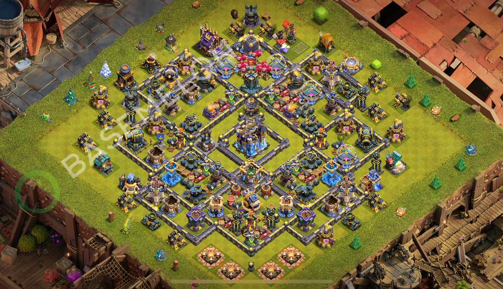 Town Hall Level 18 Farm Base Design 2025, Hybrid, Layout #2224