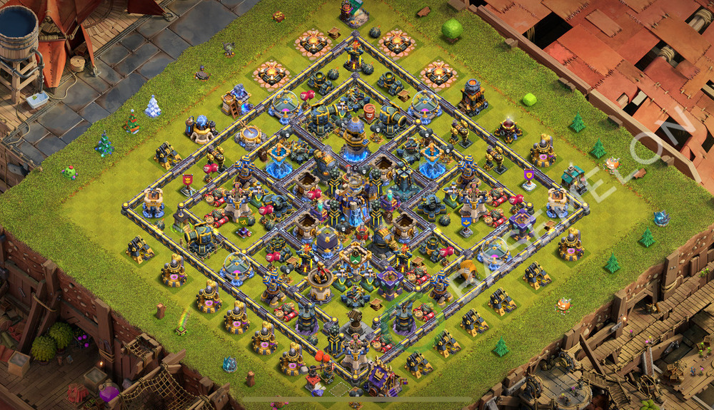 Town Hall Level 18 Trophy/Defense Base Design 2025, Hybrid, Layout #2226