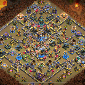 Town Hall Level 18 War Base Design 2025, Anti 3 Stars, Layout #2229