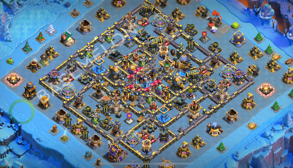 Town Hall Level 18 Trophy/Defense Base Design 2025, Anti 3 Stars, Layout #2230