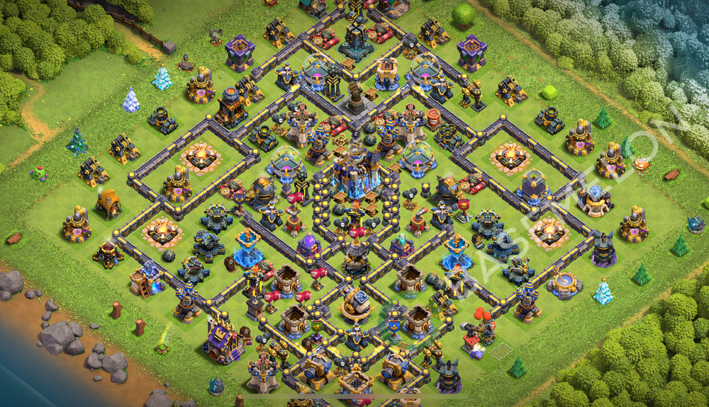 Town Hall Level 18 Trophy/Defense Base Design 2026, Layout #2390