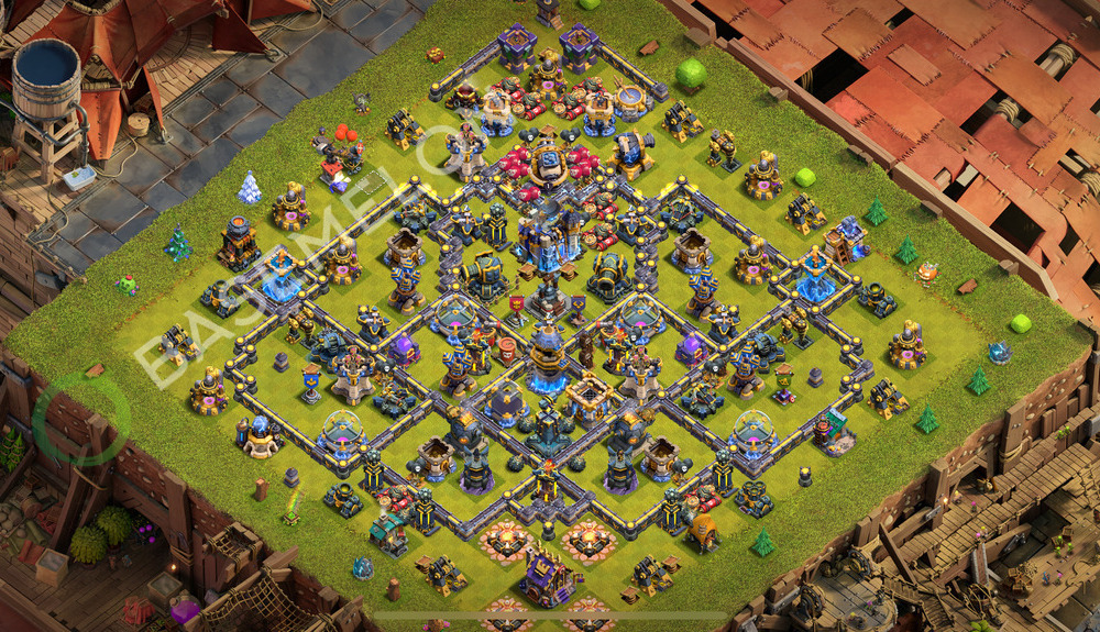 Town Hall Level 18 Trophy/Defense Base Design 2026, Anti Air, Hybrid, Layout #2451