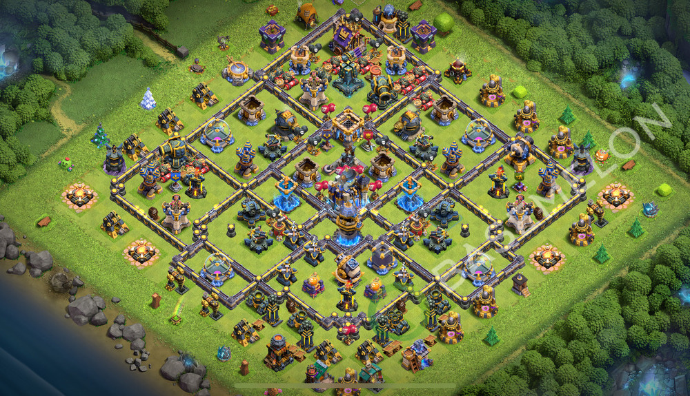 Town Hall Level 18 Trophy/Defense Base Design 2026, Hybrid, Layout #2540