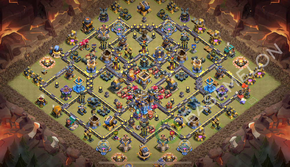 Hôtel de Ville Level 18 Guerre GDC Base  2026, Anti 2 Étoiles, Anti Tout, Village #2660