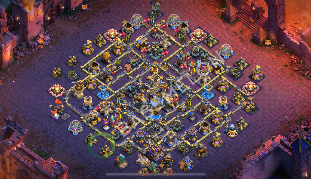Rathaus Level 18 Krieg Base 2026, Anti 2 Sterne, Anti Air, Layout #2676