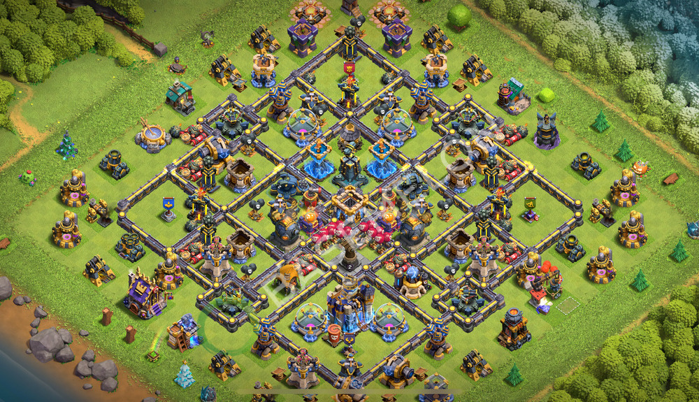 Town Hall Level 18 Trophy/Defense Base Design 2026, Layout #2846