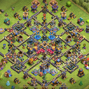 Town Hall Level 18 Trophy/Defense Base Design 2026, Layout #2846