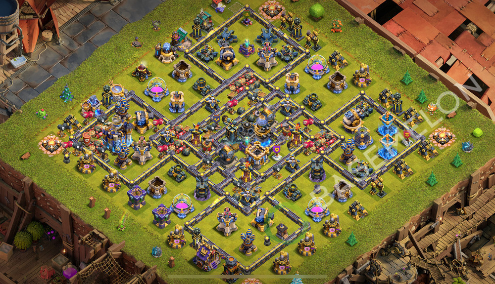 Hôtel de Ville Level 18 Trophées/Défense Base  2026, Anti 2 Étoiles, Village #2878