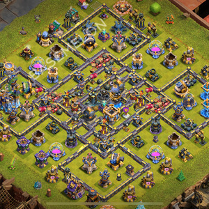 Hôtel de Ville Level 18 Trophées/Défense Base  2026, Anti 2 Étoiles, Village #2878