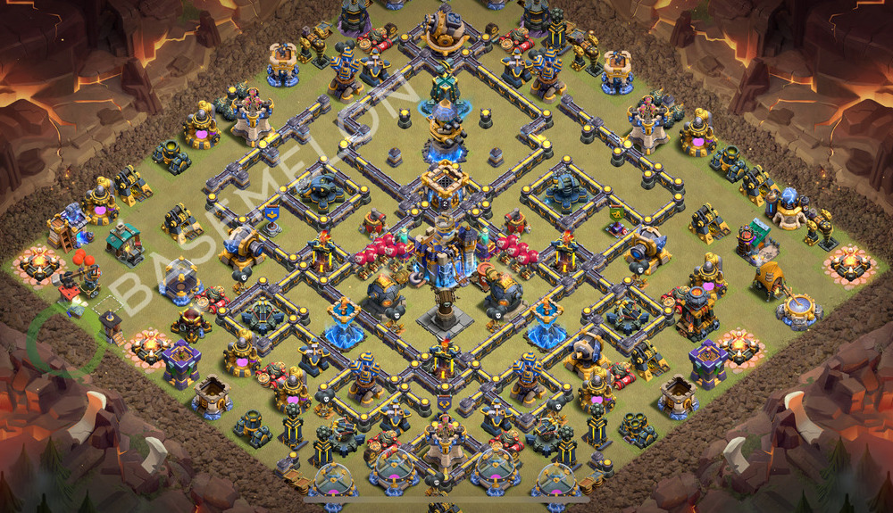 Hôtel de Ville Level 18 Guerre GDC Base  2026, Anti 3 Étoiles, Village #2890