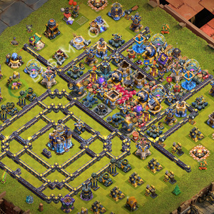 Town Hall Level 18 Trophy/Defense Base Design 2026, Anti 2 Stars, Layout #3073