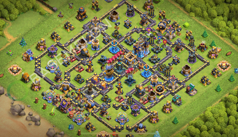 Hôtel de Ville Level 18 Trophées/Défense Base  2026, Anti 3 Étoiles, Village #3119