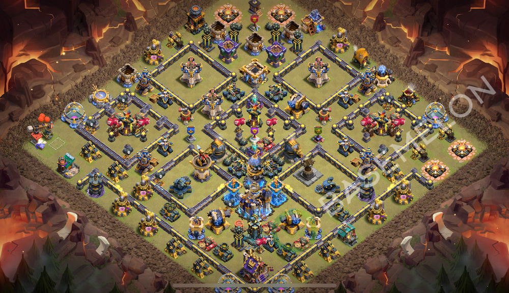 Hôtel de Ville Level 18 Guerre GDC Base  2026, Anti Tout, Village #3123