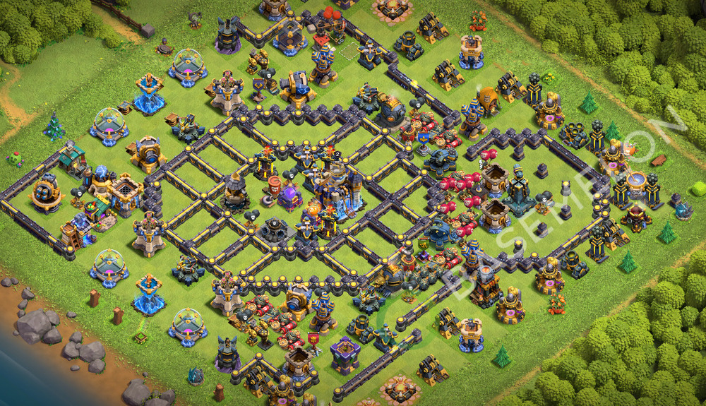 Hôtel de Ville Level 18 Trophées/Défense Base  2026, Anti 2 Étoiles, Village #3124