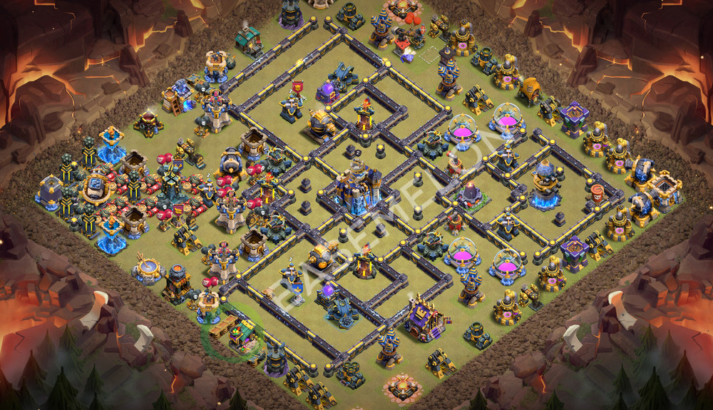 Town Hall Level 18 War Base Design 2026, Anti 3 Stars, Layout #3320