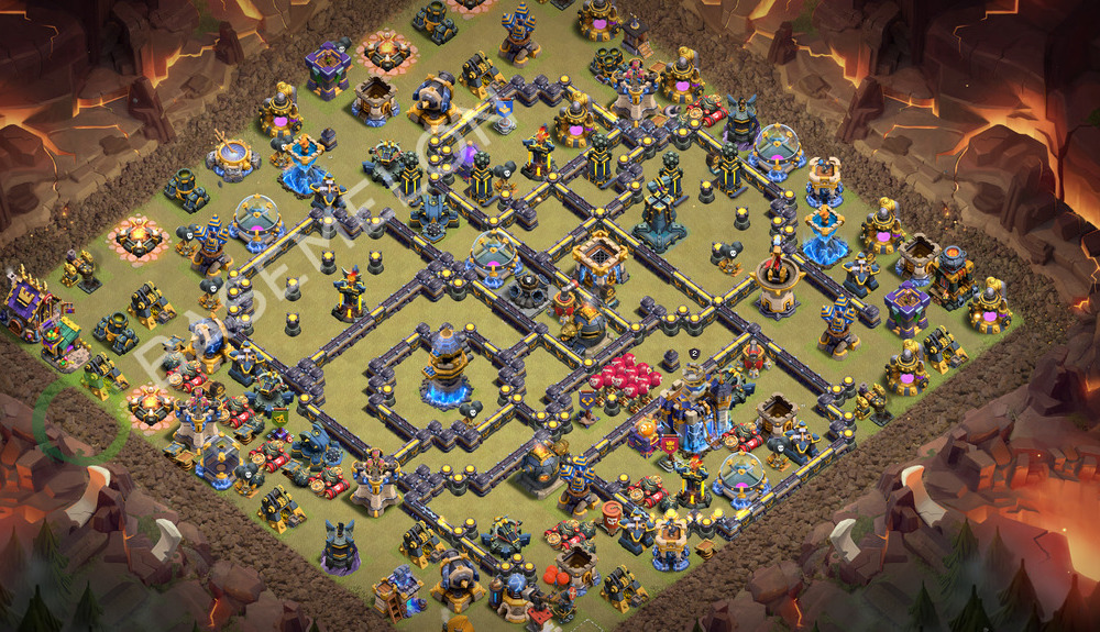 Aldea del Ayuntamiento Nivel 18 para Guerra, Anti 3 Estrellas, Anti Todo Diseño 2026, #3348
