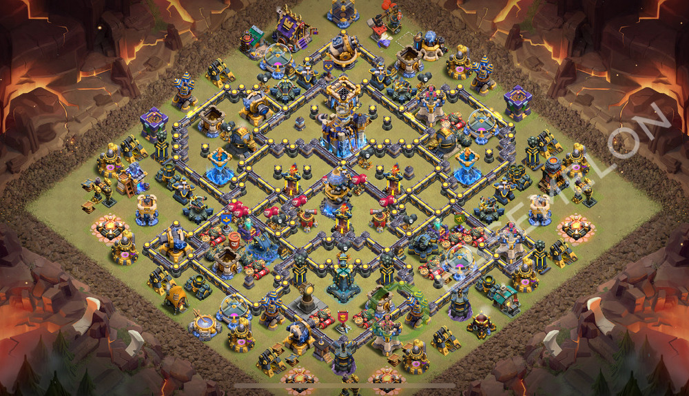 Town Hall Level 18 War Base Design 2026, Anti 3 Stars, Layout #3445
