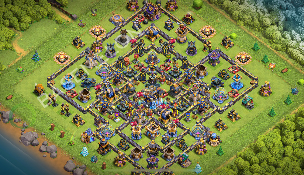 Aldea del Ayuntamiento Nivel 18 para Defensa, Anti 2 Estrellas, Liga Leyenda Diseño 2026, #3482