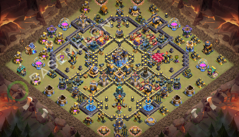 Hôtel de Ville Level 18 Guerre GDC Base  2026, Anti 2 Étoiles, Village #3498