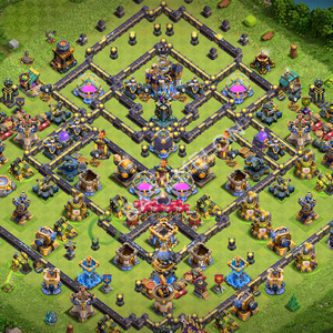 Town Hall Level 18 Farm Base Design 2026, Anti 3 Stars, Hybrid, Layout #3533