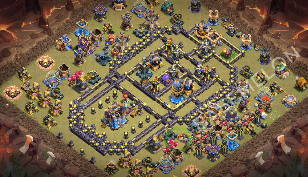 Town Hall Level 18 War Base Design 2026, Anti 3 Stars, Layout #3535
