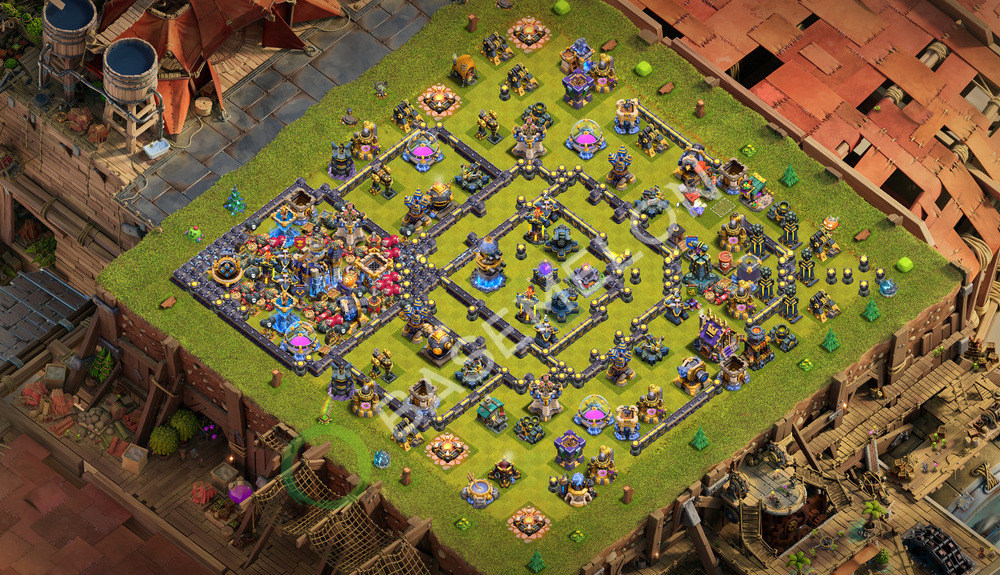 Town Hall Level 18 Trophy/Defense Base Design 2026, Anti 3 Stars, Layout #3540