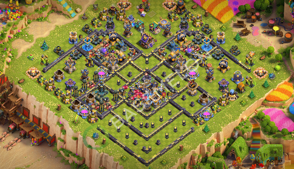 Town Hall Level 18 Trophy/Defense Base Design 2026, Anti 2 Stars, Legend League, Layout #3556