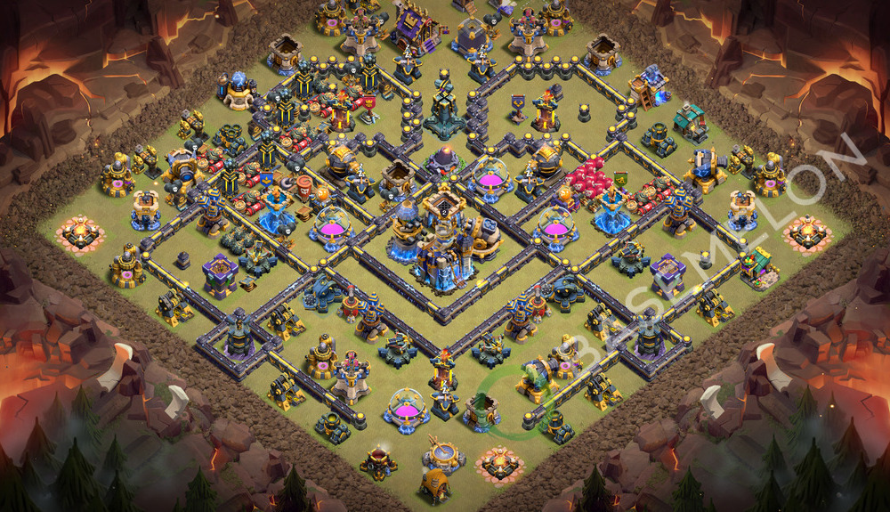 Town Hall Level 18 War Base Design 2026, Anti Everything, Layout #3563