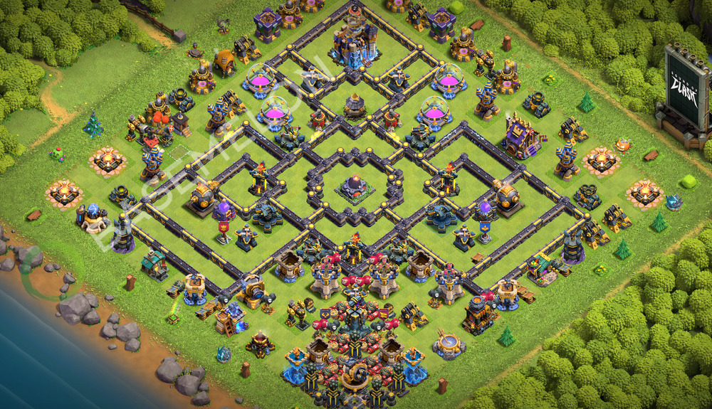 Town Hall Level 18 Trophy/Defense Base Design 2026, Layout #3564