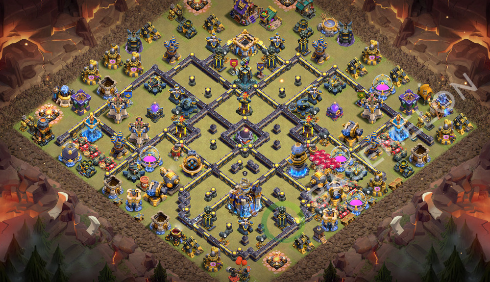 Hôtel de Ville Level 18 Guerre GDC Base  2026, Anti 3 Étoiles, Village #3612