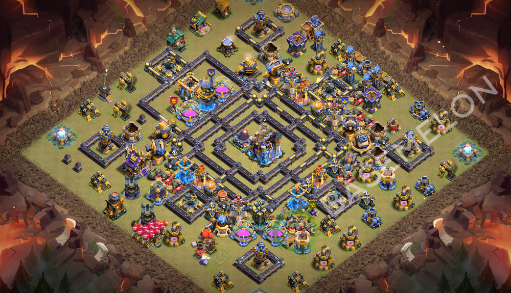 Hôtel de Ville Level 18 Guerre GDC Base  2026, Anti 3 Étoiles, Village #3614