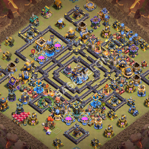 Hôtel de Ville Level 18 Guerre GDC Base  2026, Anti 3 Étoiles, Village #3614