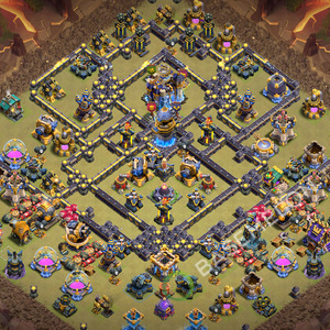 Hôtel de Ville Level 18 Guerre GDC Base  2026, Anti 3 Étoiles, Village #3617