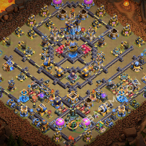 Hôtel de Ville Level 18 Guerre GDC Base  2026, Anti Tout, Village #3624
