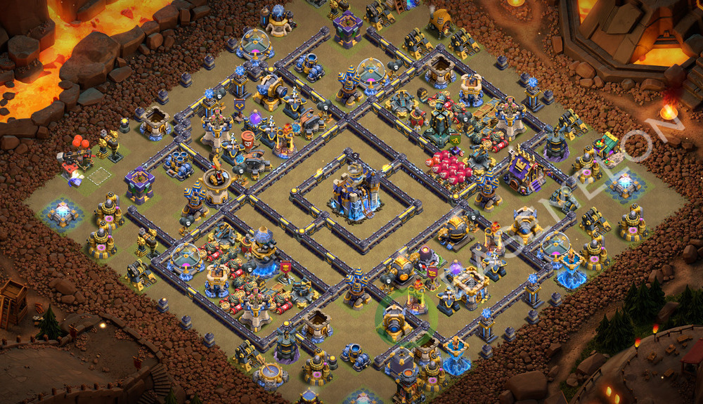 Hôtel de Ville Level 18 Guerre GDC Base  2026, Anti 2 Étoiles, Anti Aérien, Village #3629