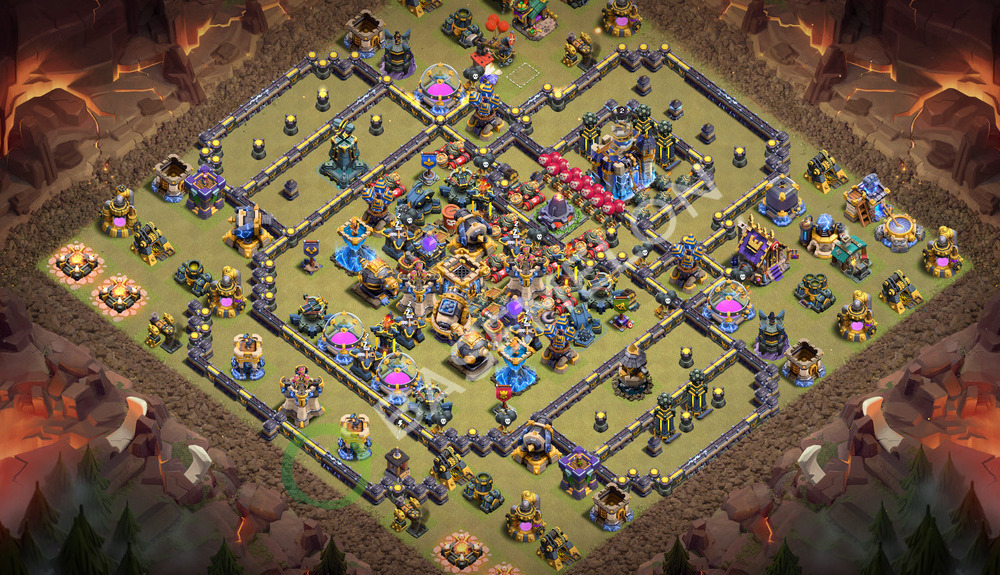 Rathaus Level 18 Krieg Base 2026, Anti 3 Sterne, Layout #3641