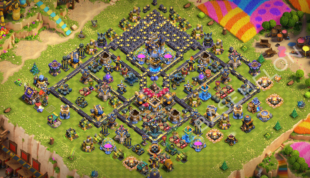 Rathaus Level 18 Verteidigung Base 2026, Legend Liga, Layout #3643