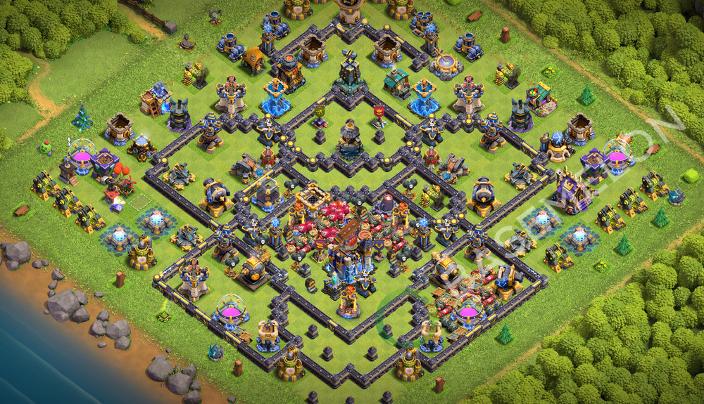 Town Hall Level 18 Trophy/Defense Base Design 2026, Anti 3 Stars, Anti Everything, Layout #3647