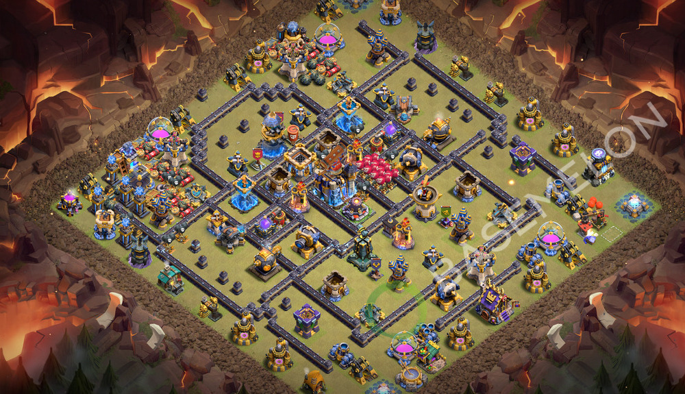 Town Hall Level 18 War Base Design 2026, Layout #3664