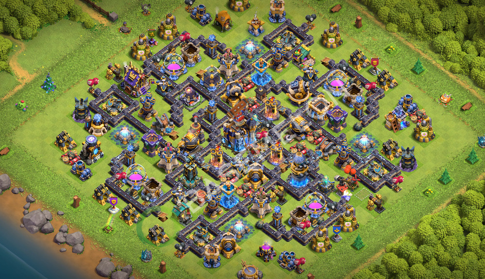 Town Hall Level 18 Trophy/Defense Base Design 2026, Layout #3665