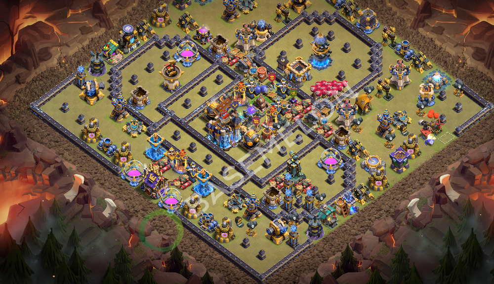 Aldea del Ayuntamiento Nivel 18 para Guerra, Anti 3 Estrellas, Anti Todo Diseño 2026, #3709